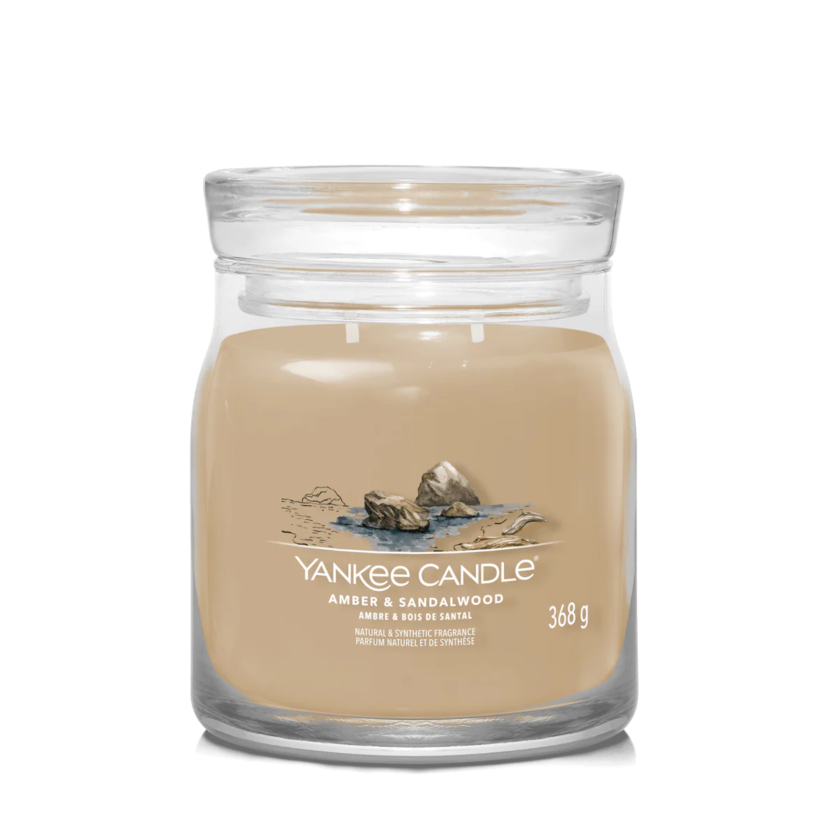 Amber & Sandalwood Signature Medium Jar Yankee Candle 368g