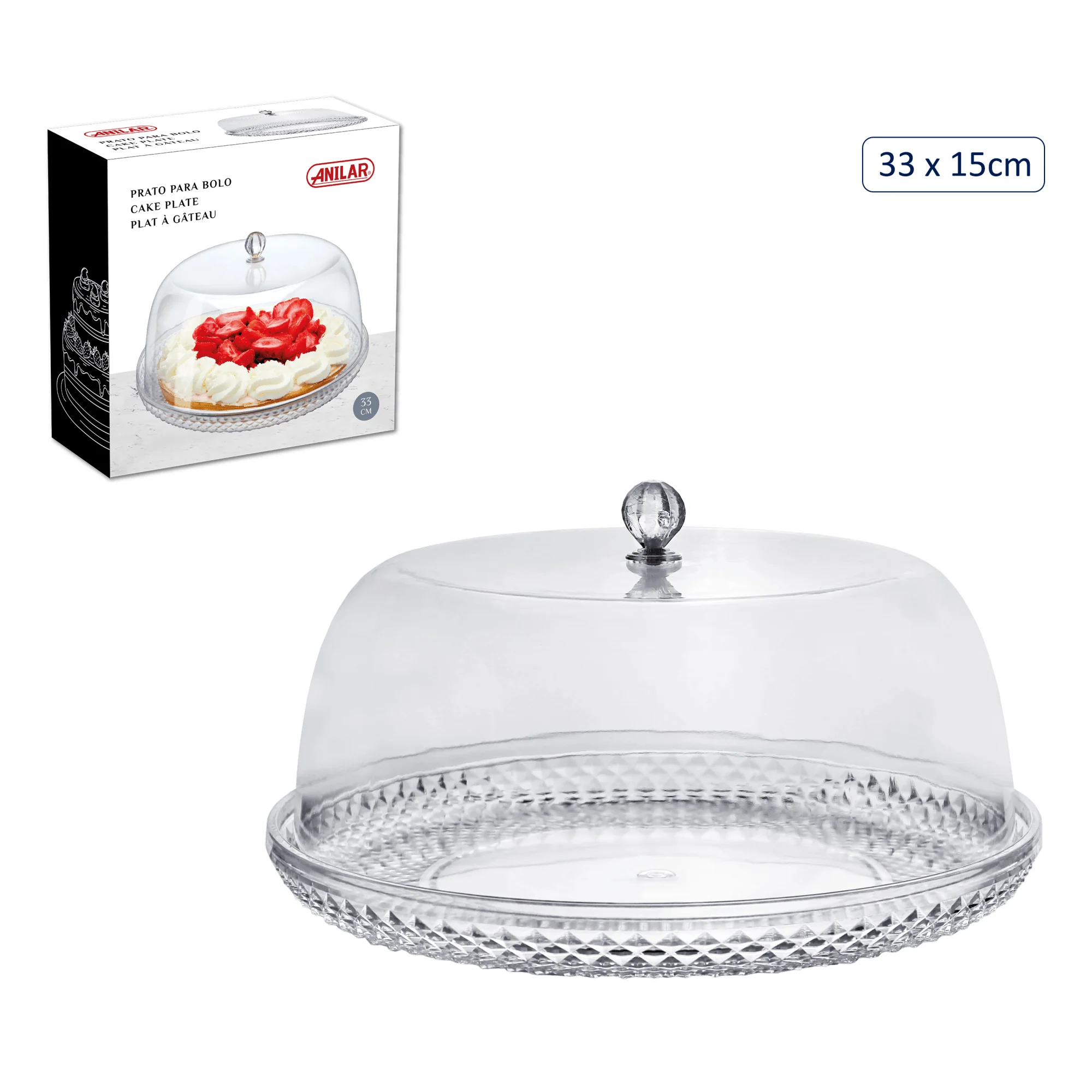 Anilar Acrylic Cake Dome – 33cm