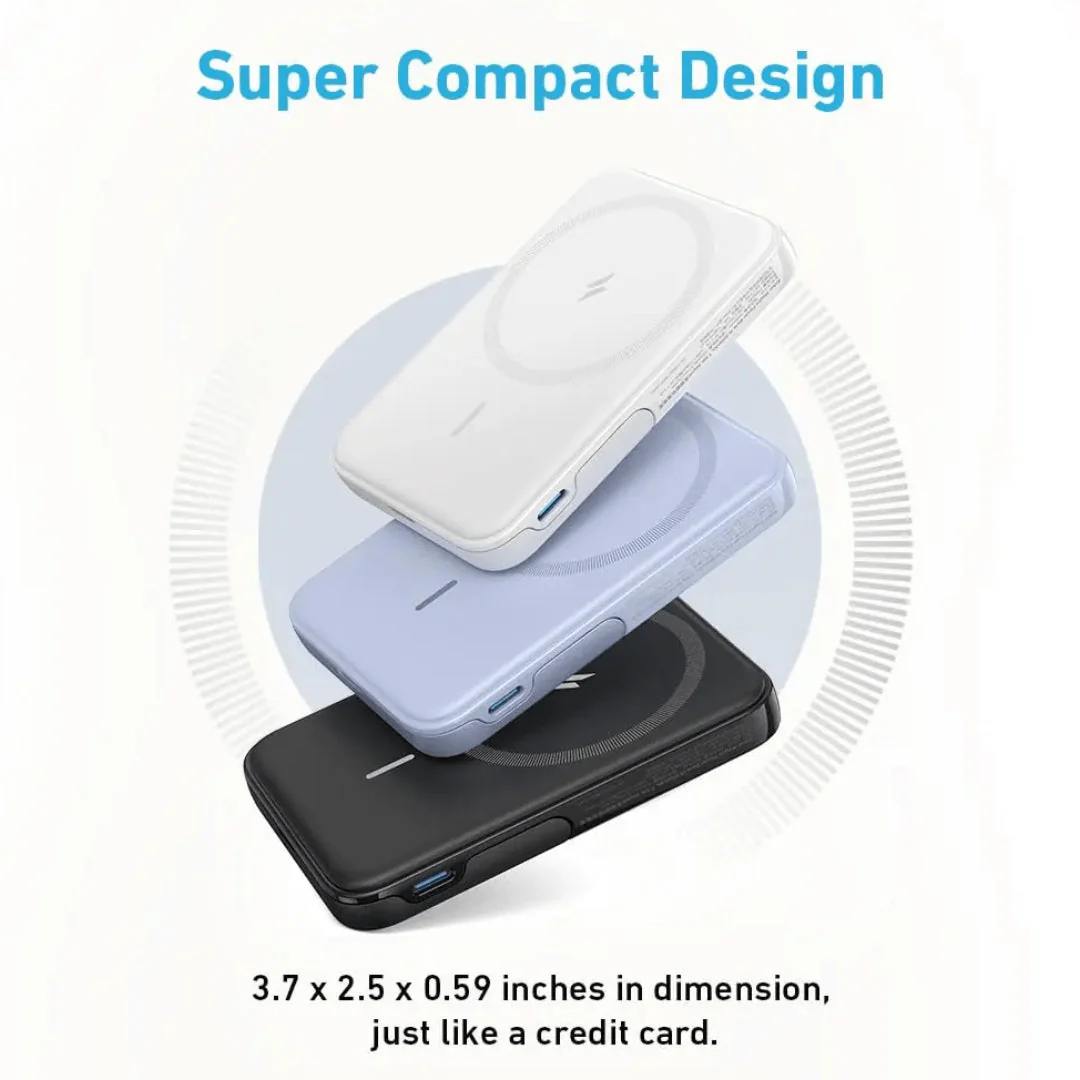 Anker 322 MagGo Wireless Power Bank 5000mAh 7.5W - Black - Image 2