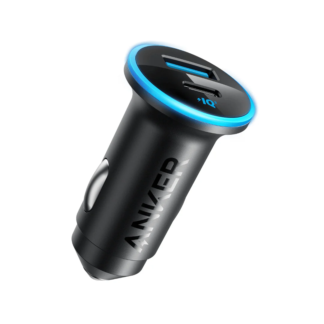 Anker 323 52.5W Car Charger USB C USB A - Black
