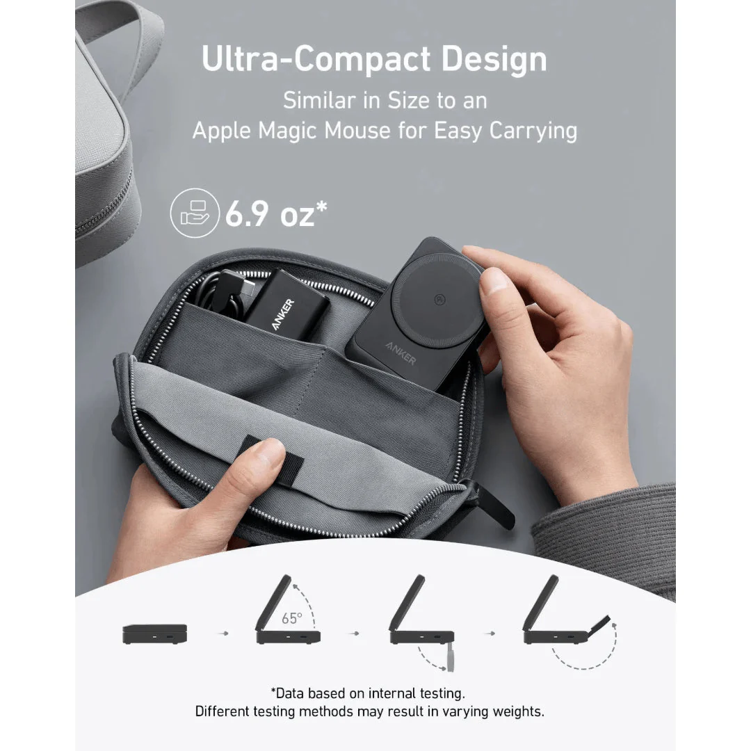 Anker MagGo Wireless Charging Station 15W Foldable 3 in 1- Black - Image 3