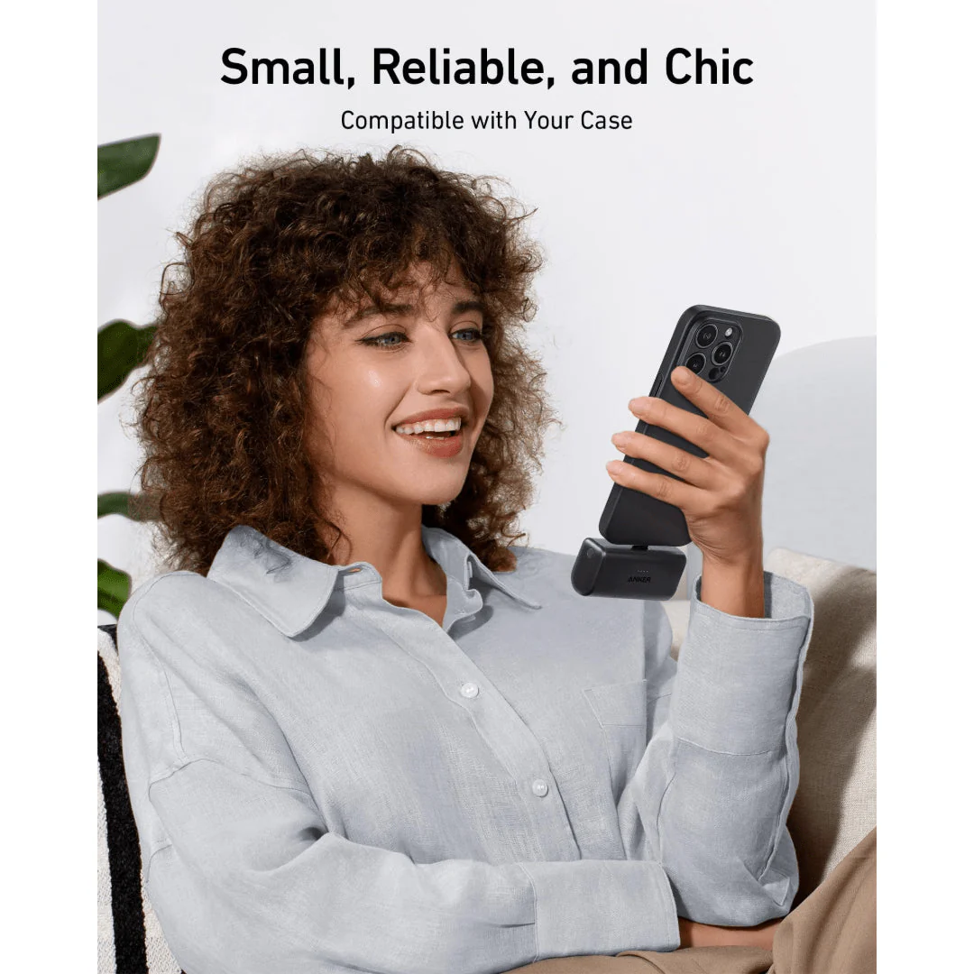 Anker Nano 22.5W Built in USB C Power Bank 5,000mah - White - Image 4