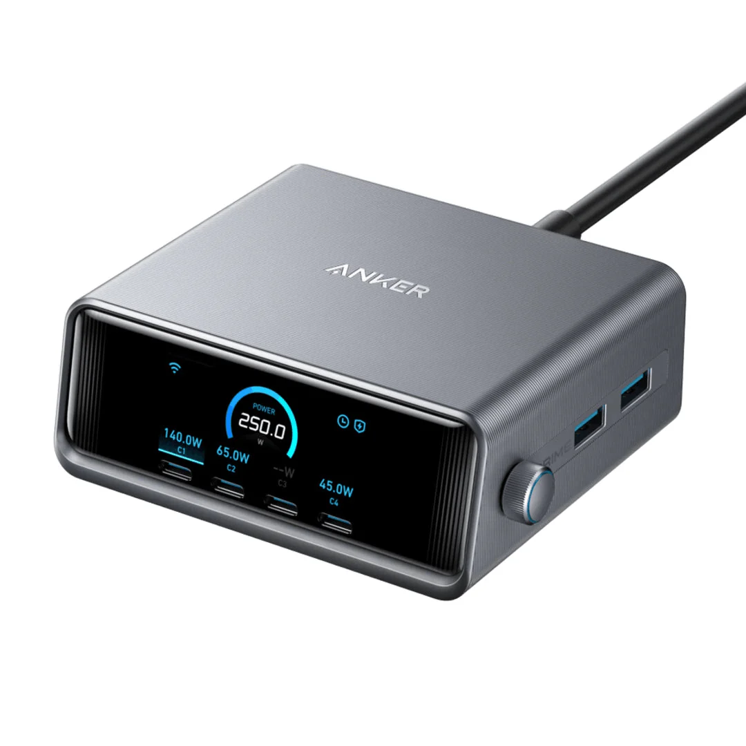 Anker Prime Charger 250W 6 Port GaN Charging Station