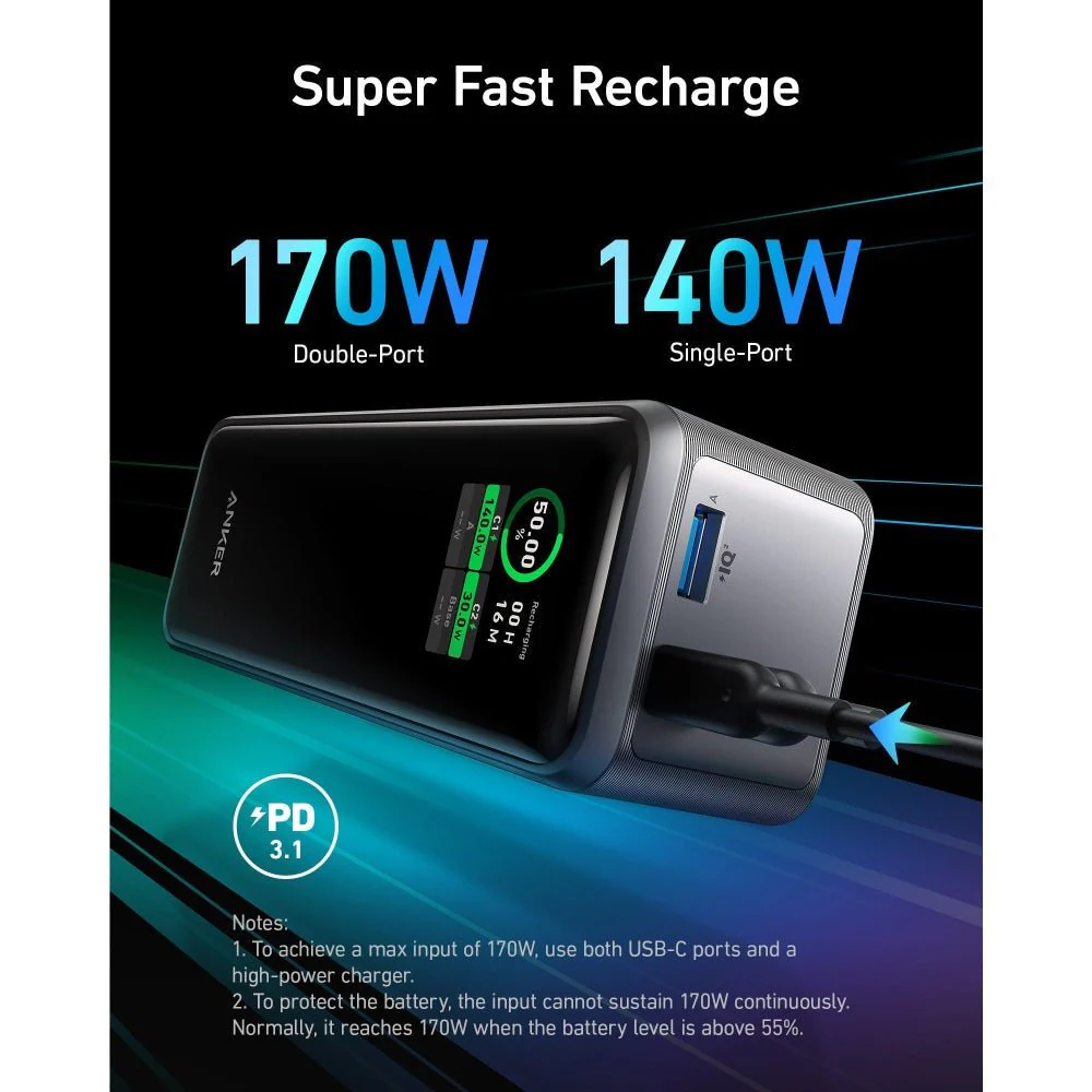 Anker Prime Power Bank 27650mAh 250W | A1340011 - Image 3