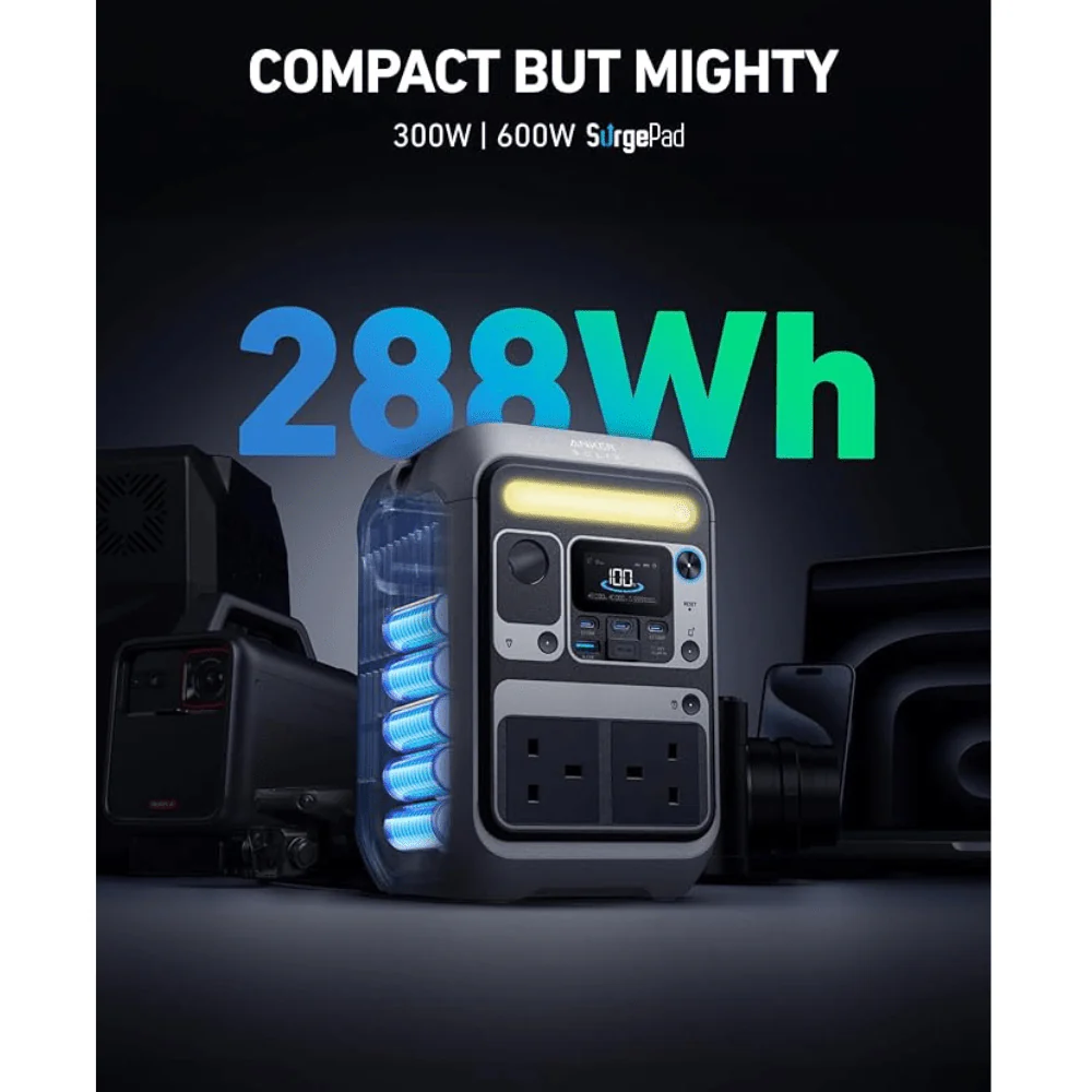 Anker Solix C300X Portable Power Station 300W | A1723211 - Image 5
