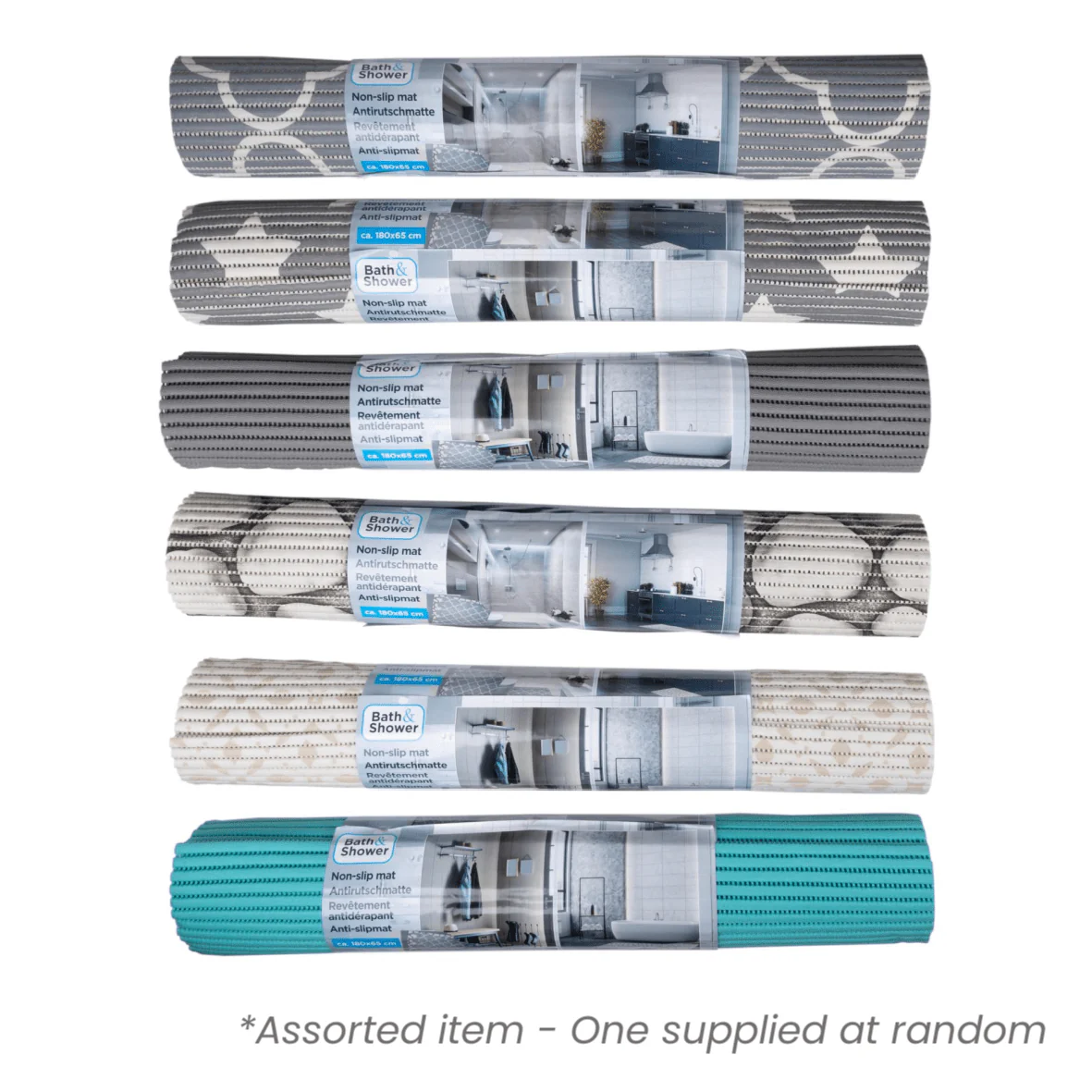 Anti-Slip Bathroom Mat Assorted - One Supplied*