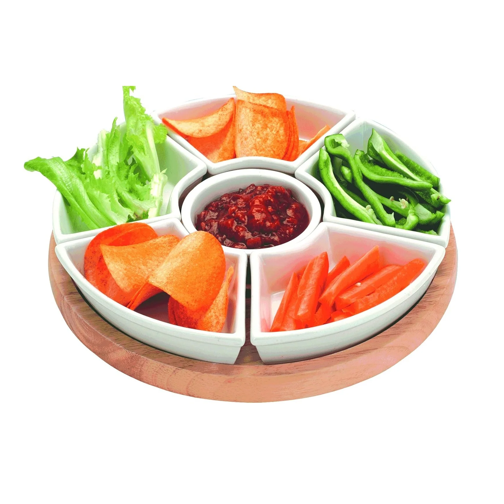 Apollo Lazy Susan with Ceramic Dishes - Image 2