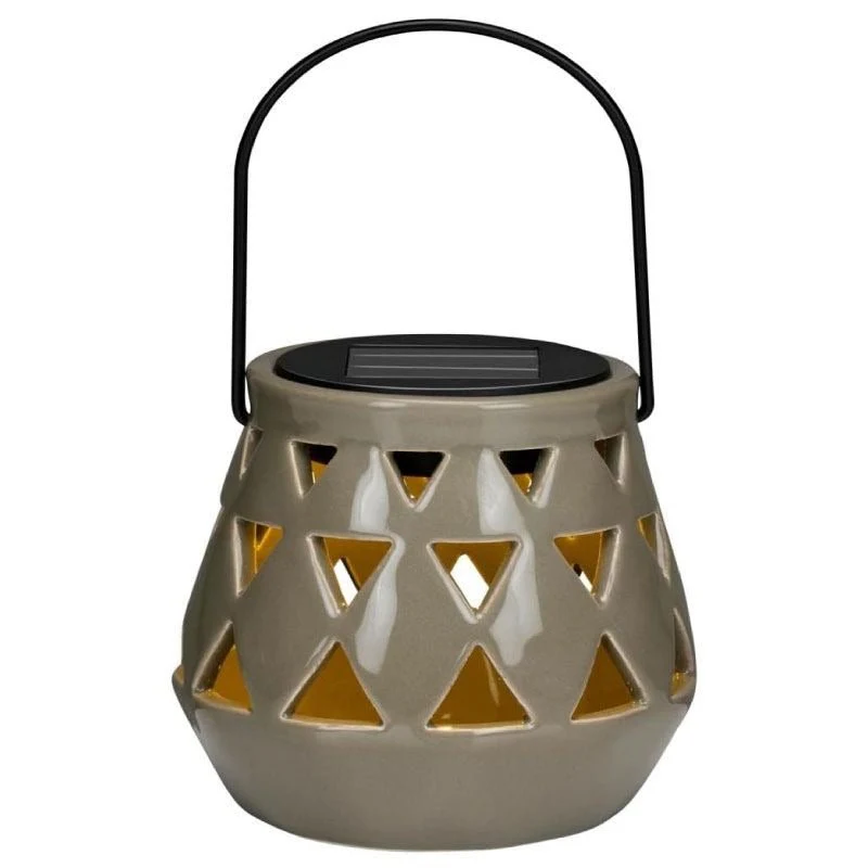Articasa Grey 10x11cm Solar Garden Lantern