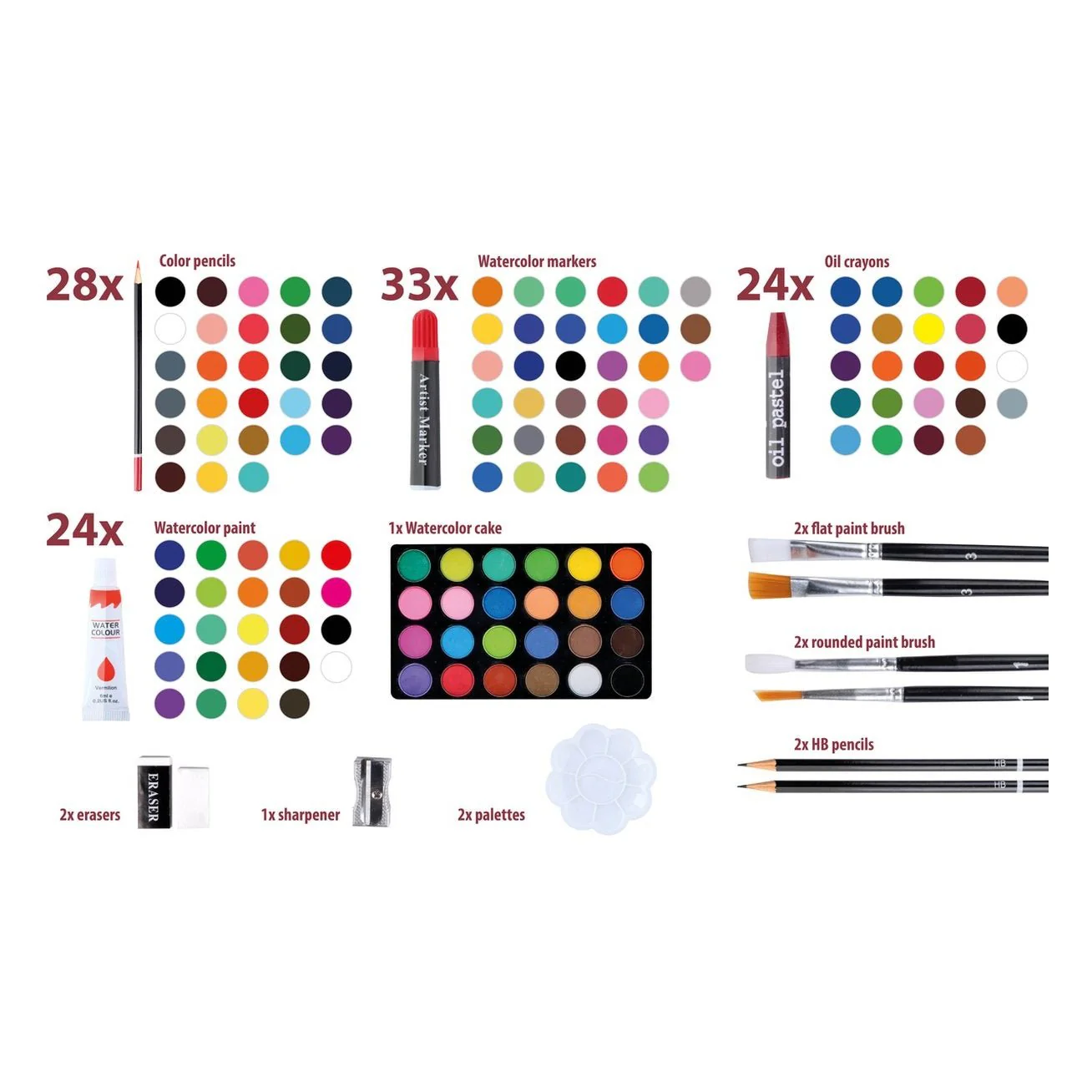 Artico 145pc Drawing / Painting Art Set - Image 2