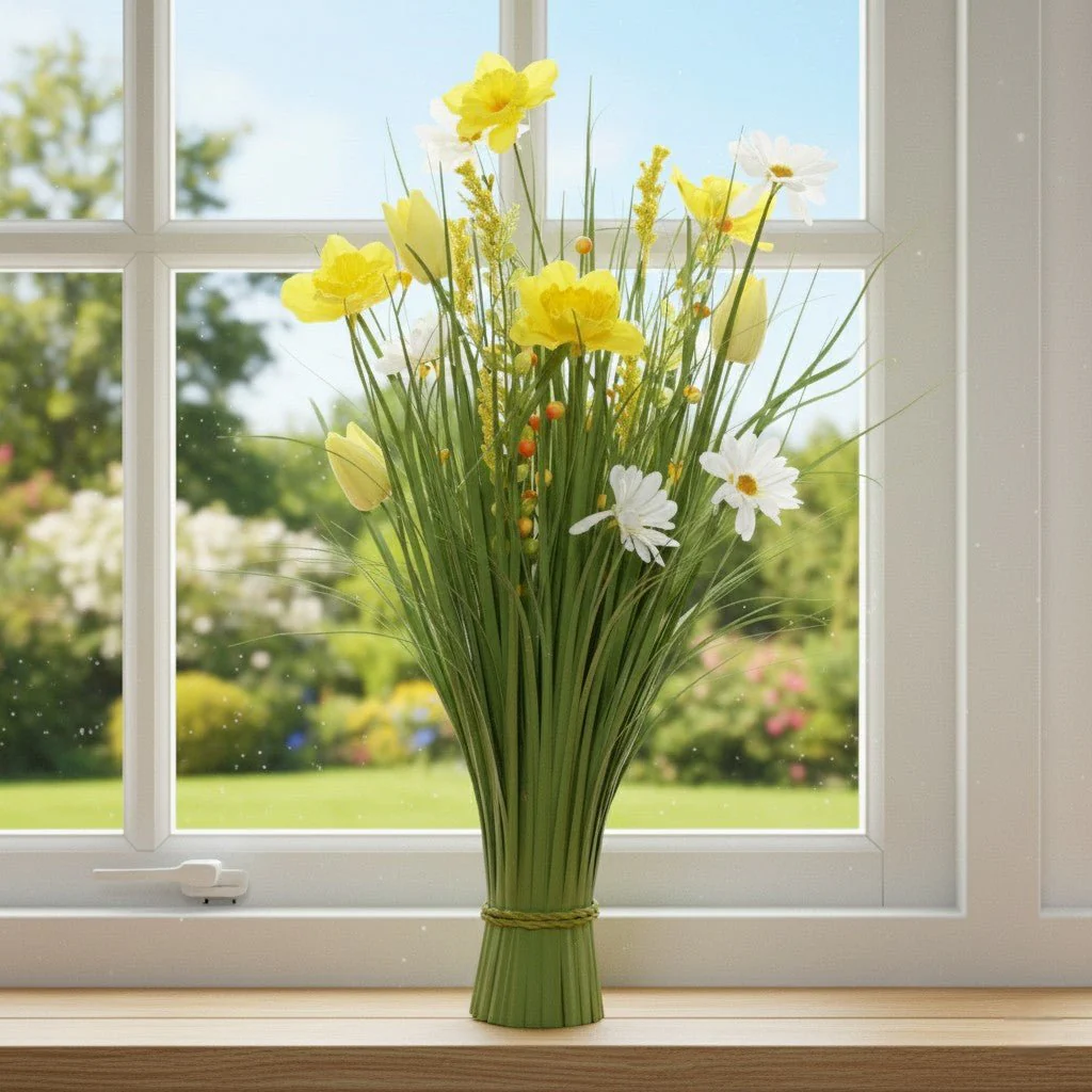 Artificial Grass Plant – Yellow – 70 cm
