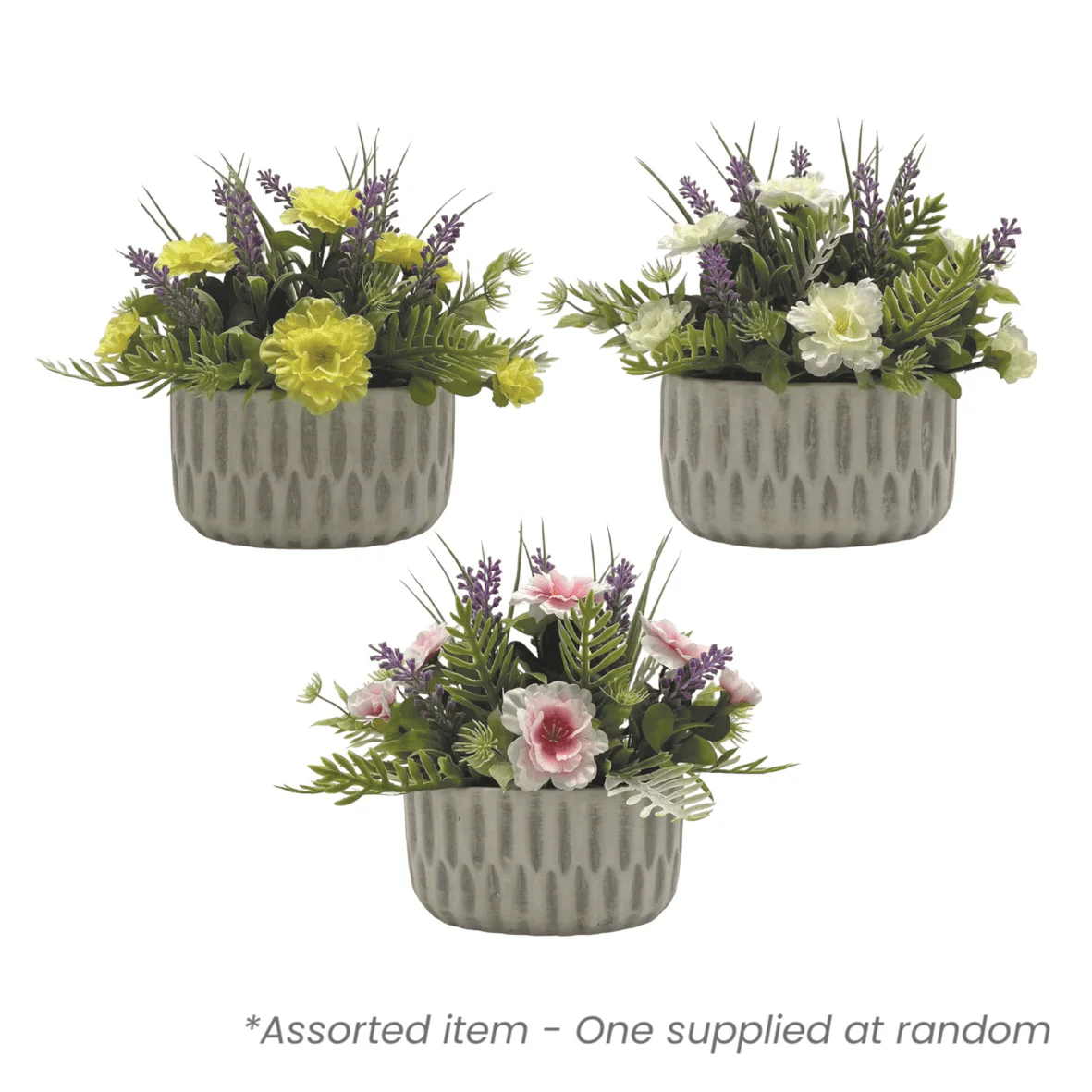 Artificial Lavender Flower Pot 24cm Assorted - One Supplied*