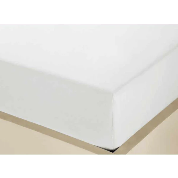 Atlantic Linen 100% Cotton 200 TC Deep Fitted Sheet Single - White