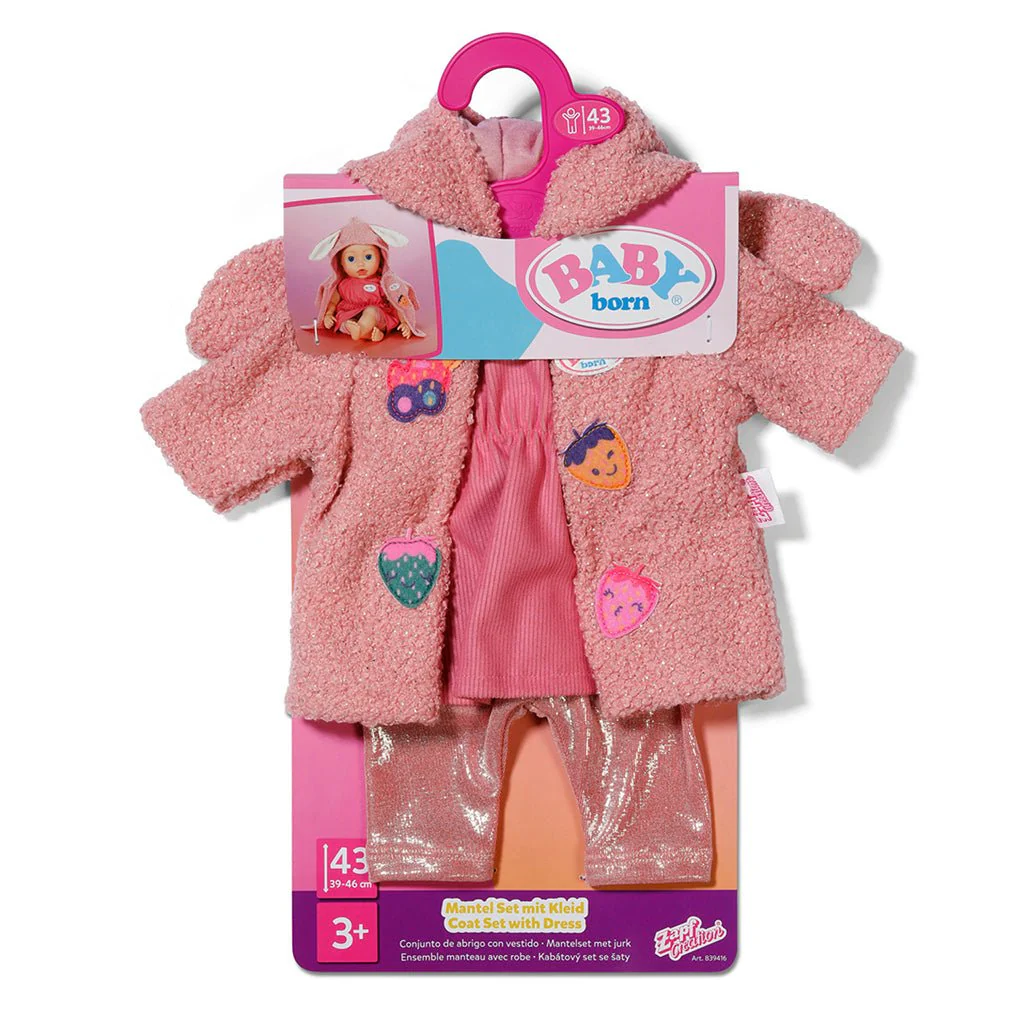 Baby Born Coat Set With Dress 43cm