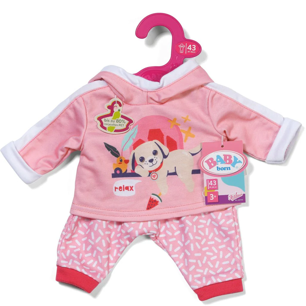 Baby Born Jogging Suit Pink 43cm