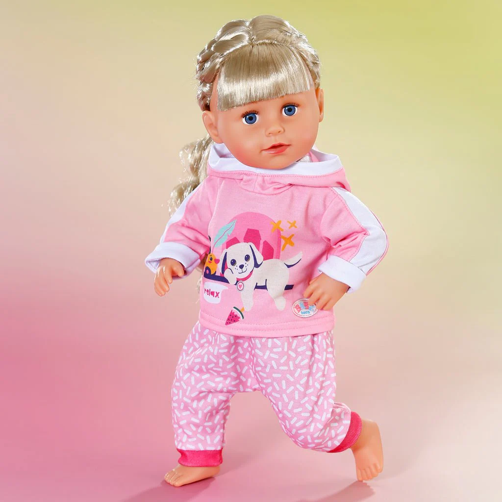 Baby Born Jogging Suit Pink 43cm - Image 2