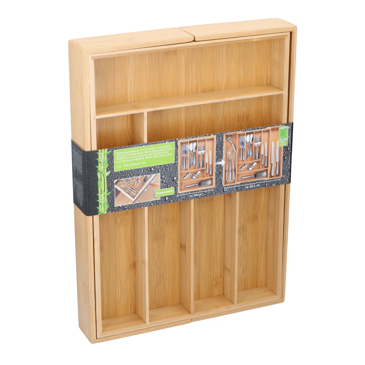 Bamboo Extendable Cutlery Tray