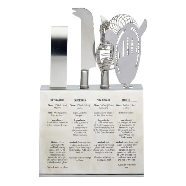 BarCraft 5pc Stainless Steel Cocktail Tool Set - Image 2