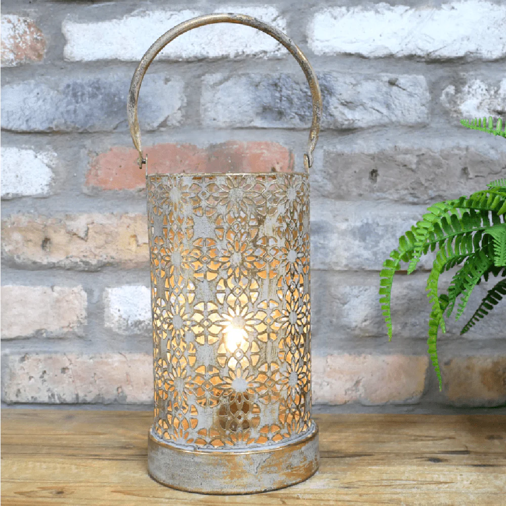 Battery Operated Cut-out Lantern 39cm