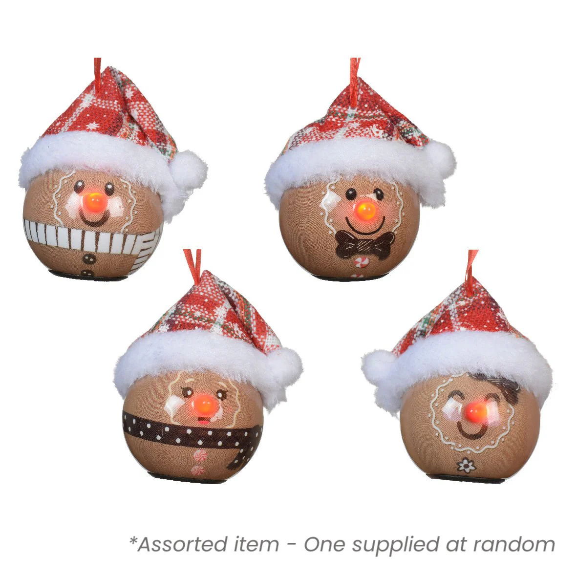 Battery Operated Flashing Bauble Assorted - One Supplied*