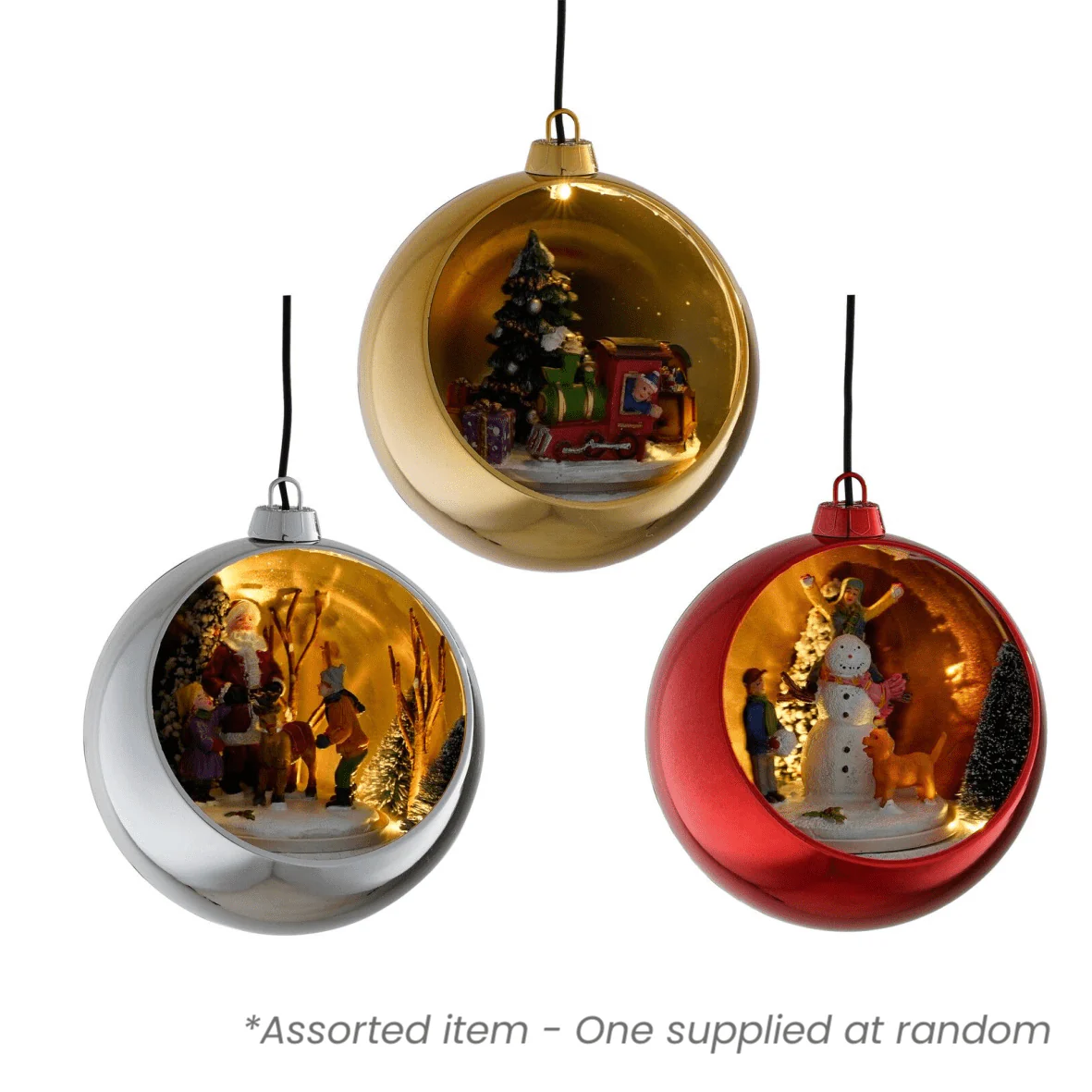 Battery Operated Hanging Bauble with Music - One Supplied*