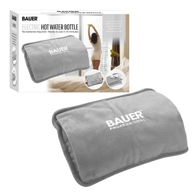 Bauer Rechargeable Electric Hot Water Bottle – Grey