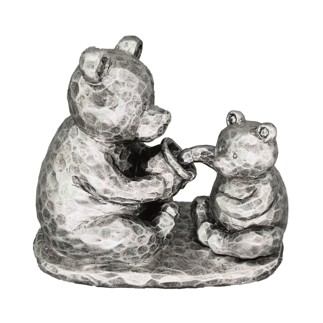 Bear Family Silver Ornament 15cm - Image 2