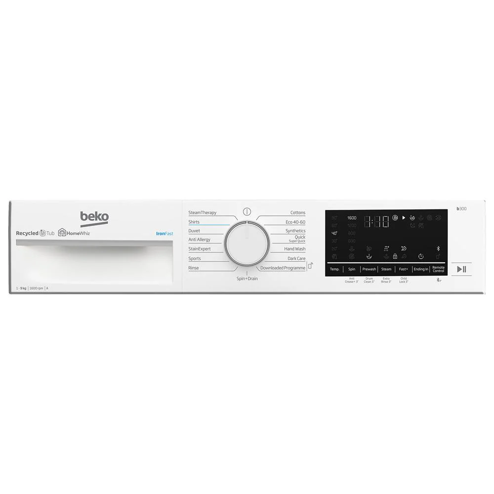 Beko 9Kg 1600Rpm Washing Machine - White | B3w5961iw - Image 2