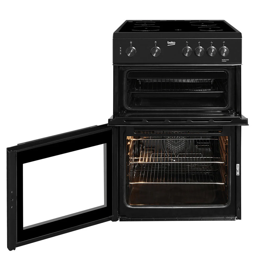 Beko Freestanding 60cm Ceramic Electric Cooker Black | KTC611K - Image 2