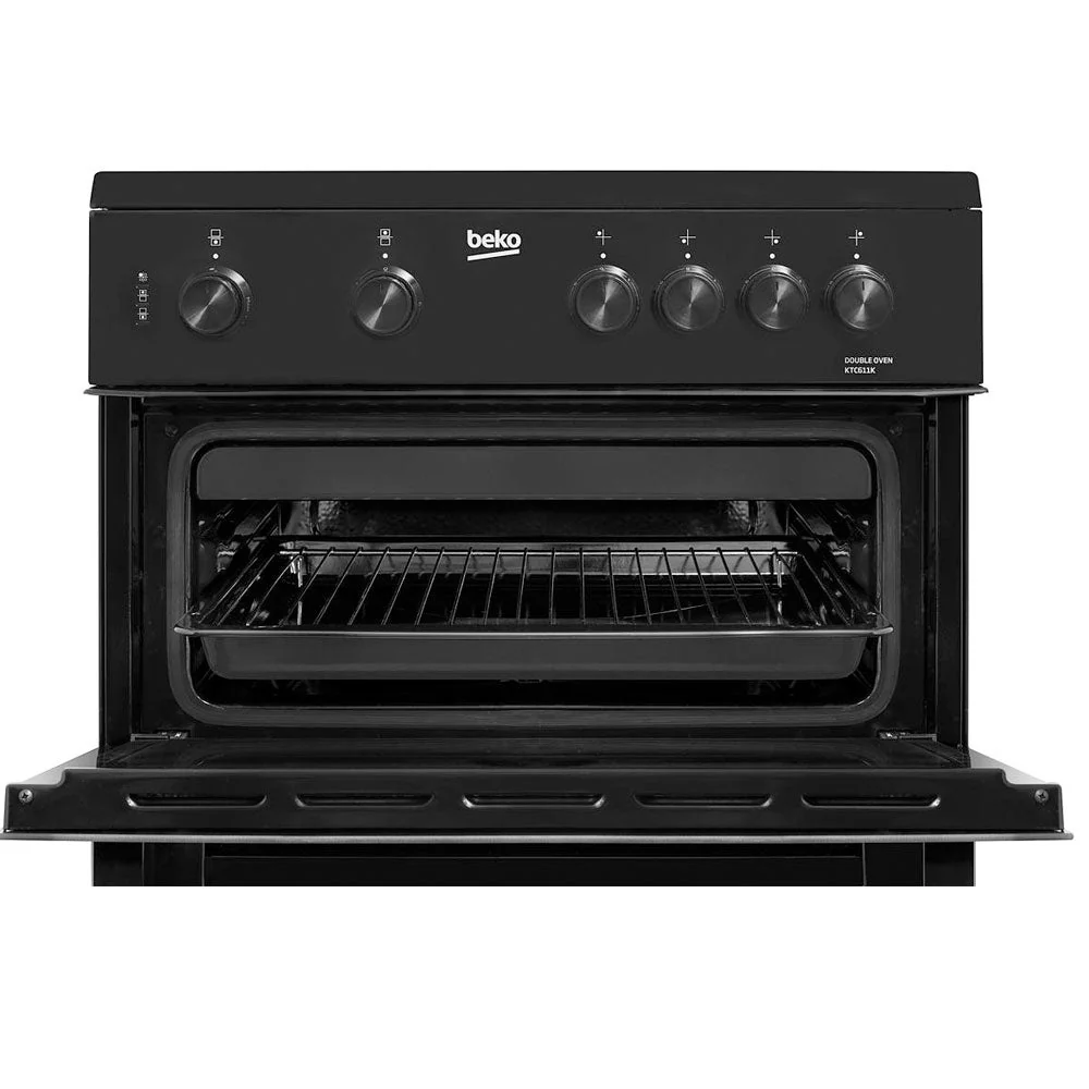 Beko Freestanding 60cm Ceramic Electric Cooker Black | KTC611K - Image 3