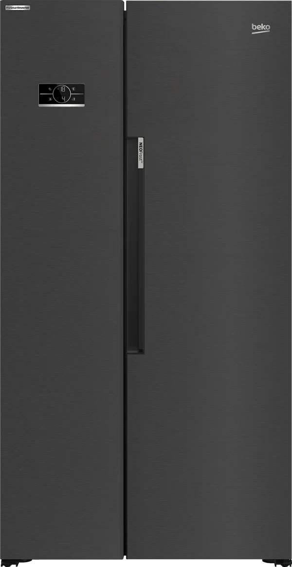 Beko Freestanding American Style Fridge Freezer with NeoFrost™ Black Steel | ASL1442VPZ - Image 3