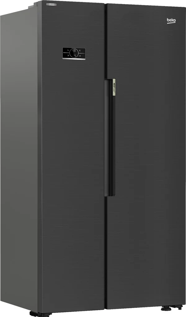 Beko Freestanding American Style Fridge Freezer with NeoFrost™ Black Steel | ASL1442VPZ - Image 4