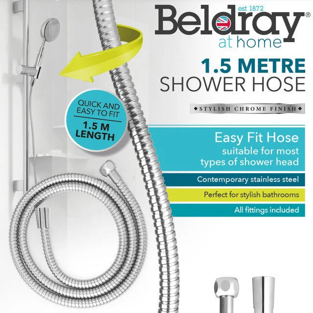 Beldray 1.5 Metre Shower Hose Stainless Steel - Image 2