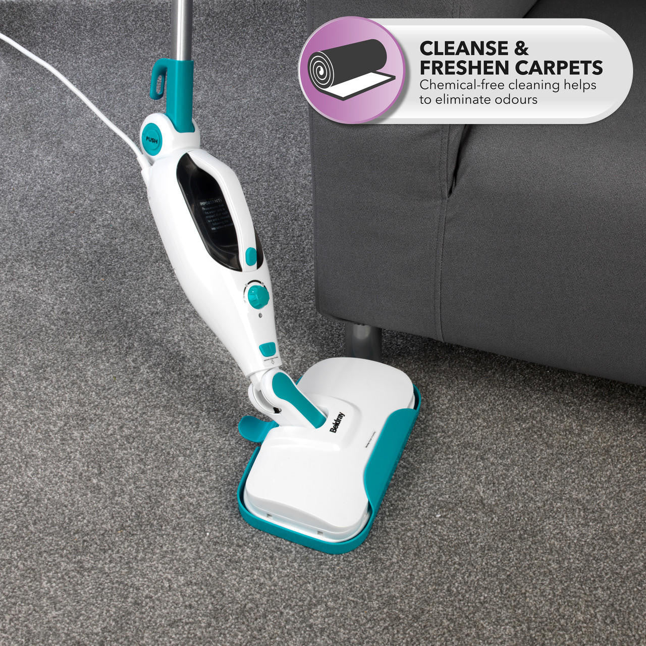 Beldray 12 in 1 Flexi Steam Cleaner 1300W - Image 4
