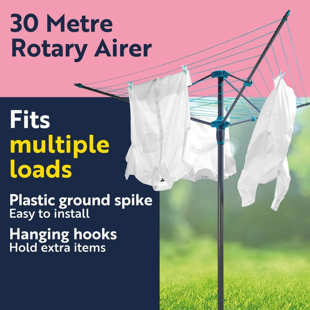 Beldray 30 Metre Clothes Airer – Grey - Image 5