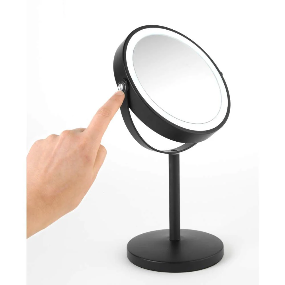 Beldray Rechargeable 7” Double Sided Makeup Mirror With Lights – Black - Image 4