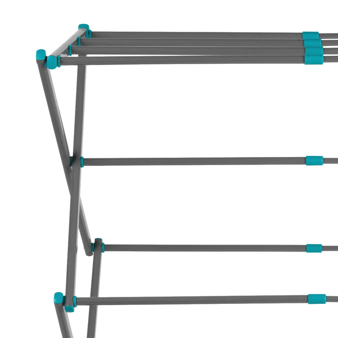 Beldray Three Tier Expandable Clothes Airer Turquoise and Grey - Image 3