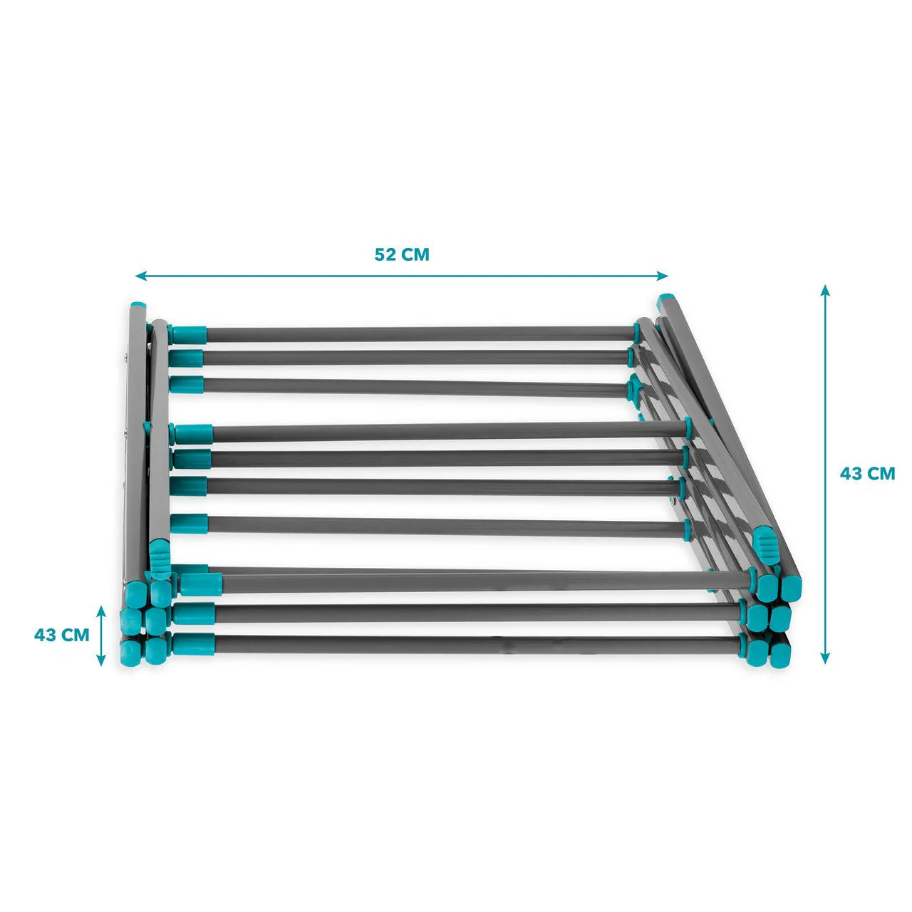 Beldray Three Tier Expandable Clothes Airer Turquoise and Grey - Image 6