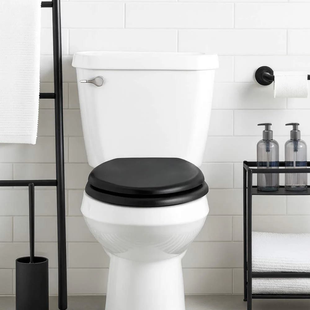 Beldray Wooden MDF Toilet Seat – Black - Image 2