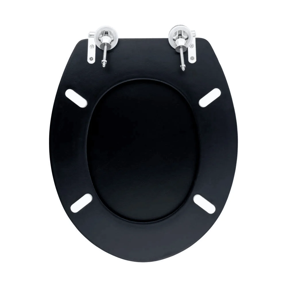 Beldray Wooden MDF Toilet Seat – Black - Image 4