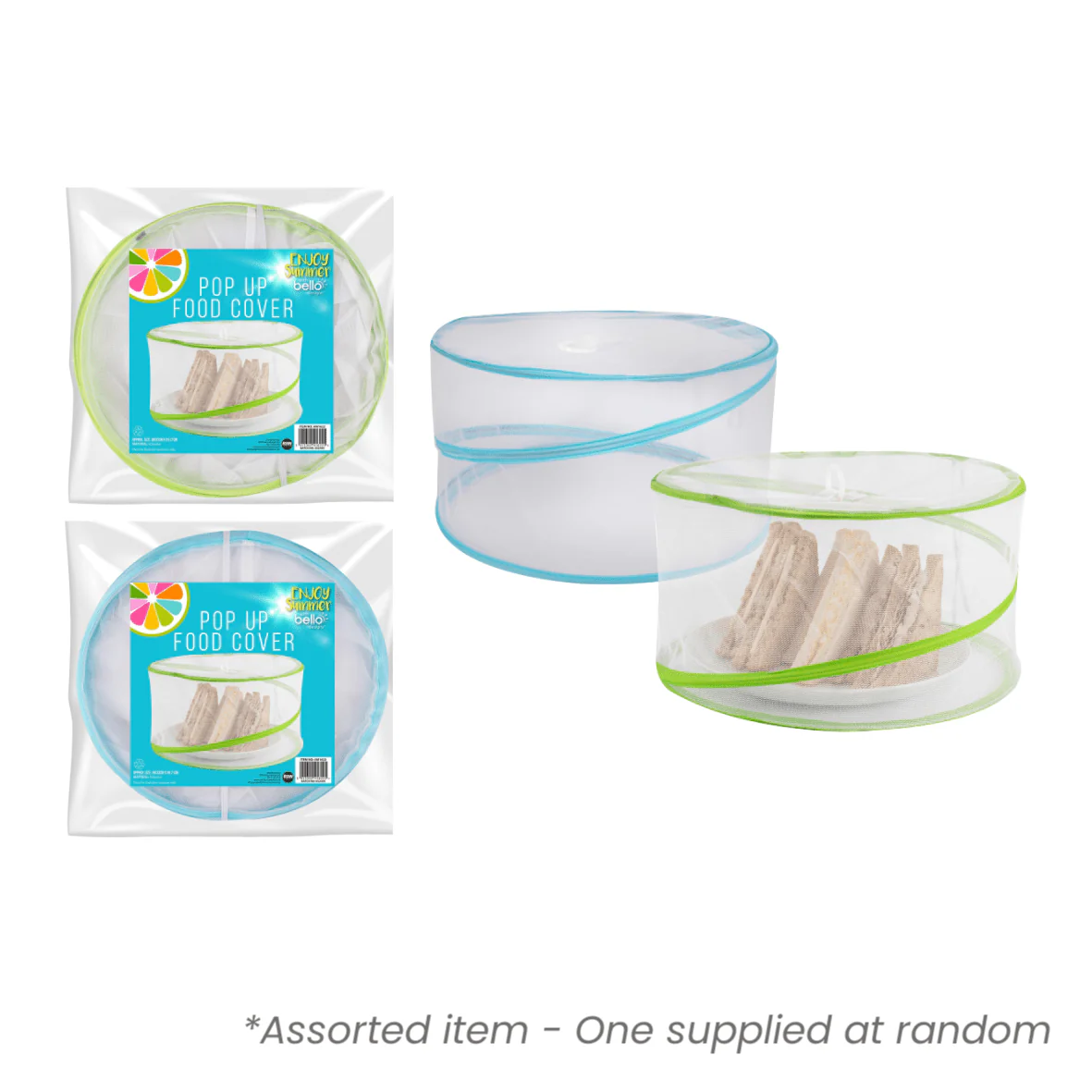 Bello Pop Up Food Cover 34cm Assorted - One Supplied*