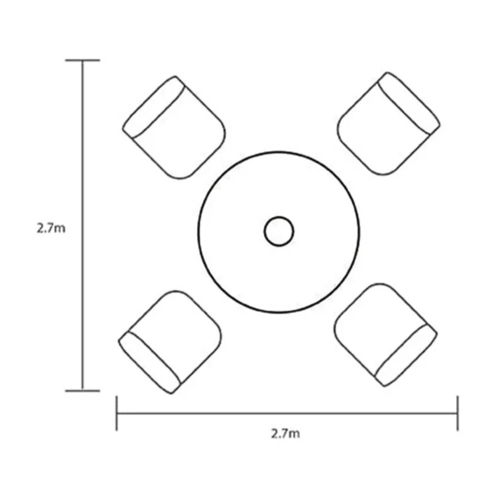 Berkeley 4 Seater Round Garden Set - Image 4