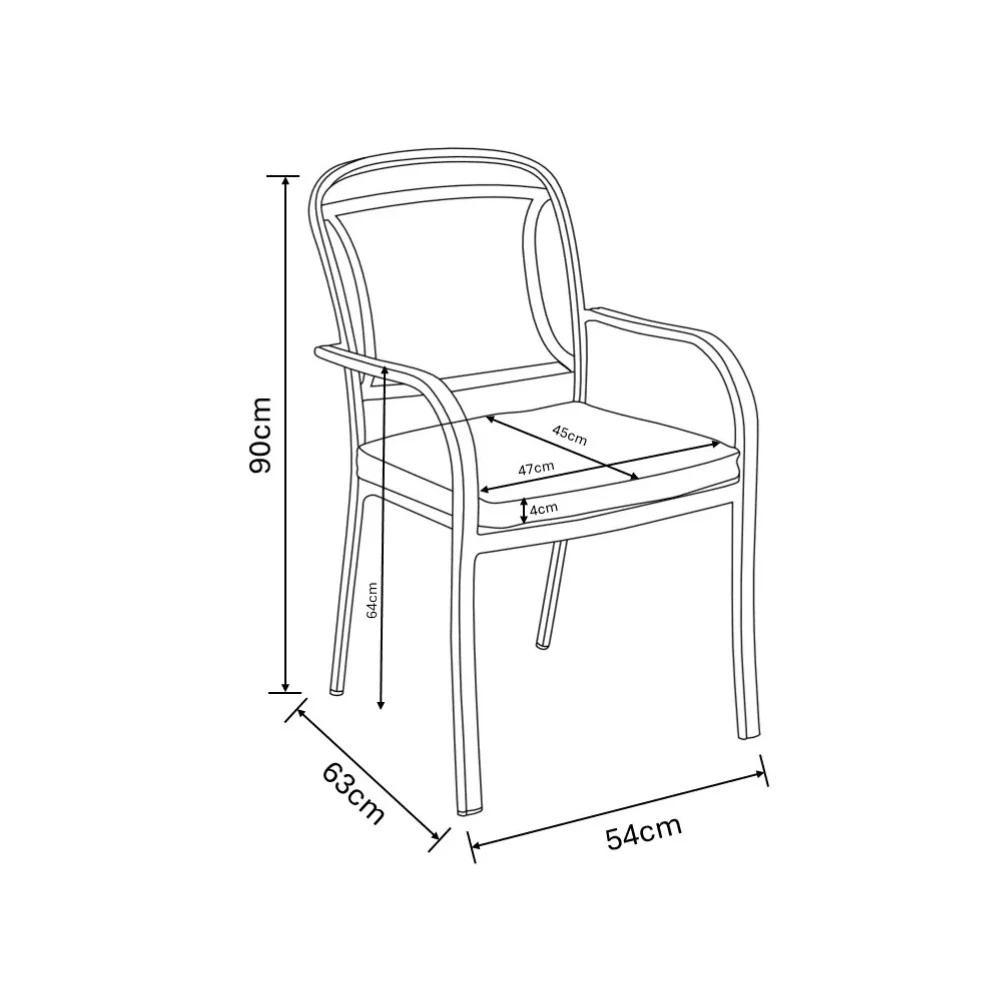 Berkeley 4 Seater Round Garden Set - Image 6