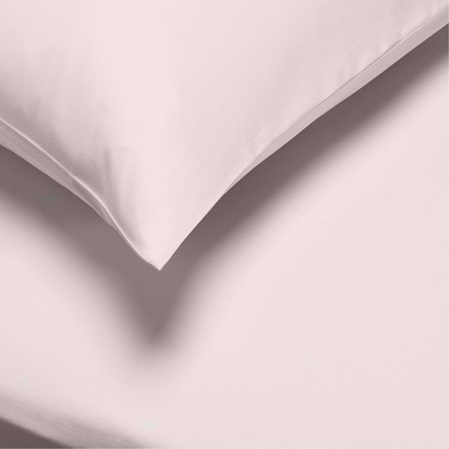 Bianca 400TC Cotton Sateen Pair Pillowcases Blush - Image 2