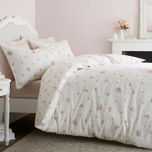 Bianca Rosebud Lace 200 Thread Count Cotton Duvet Set – Double