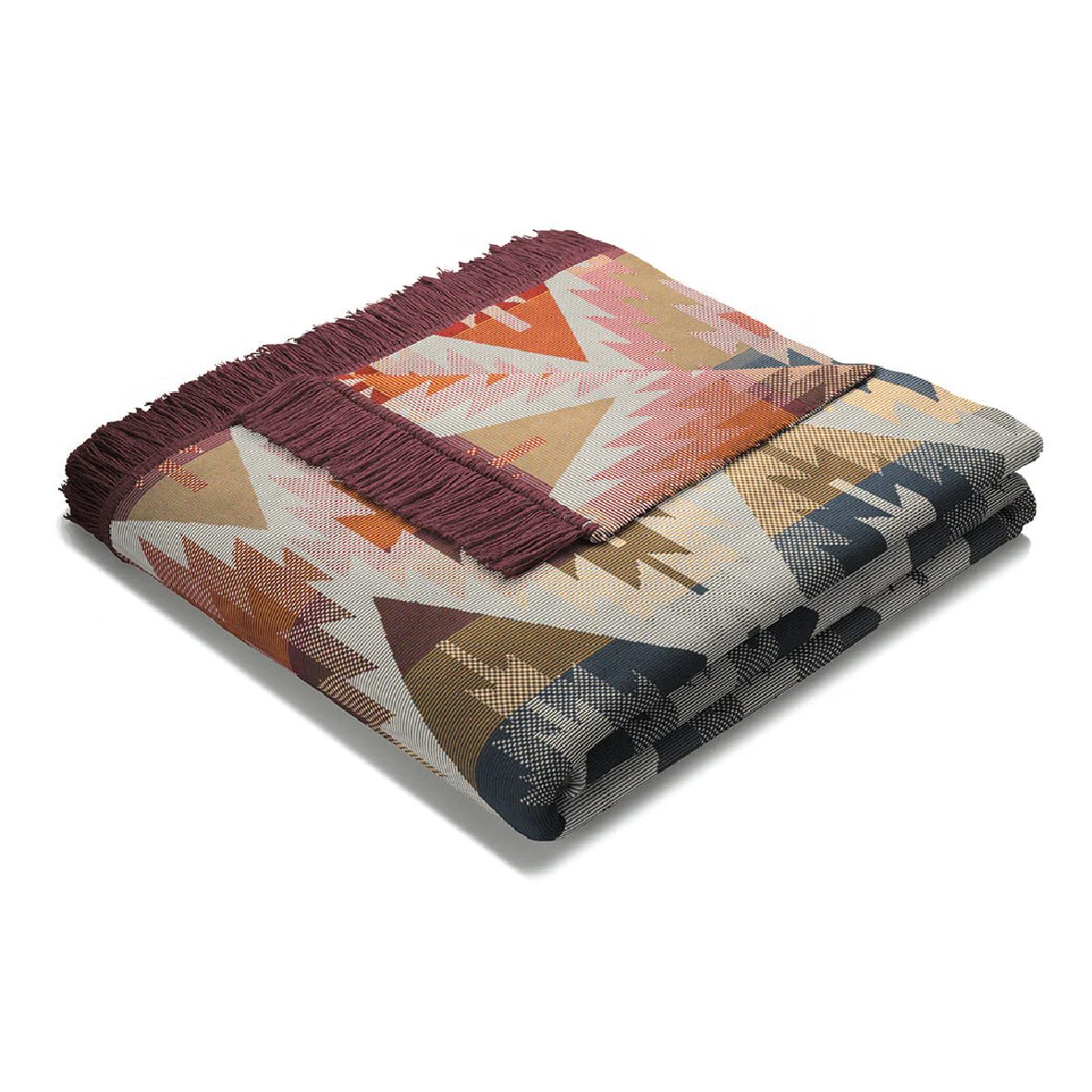 Biederlack Cotton Rich Ikat Diamond Blanket 140 x 180cm