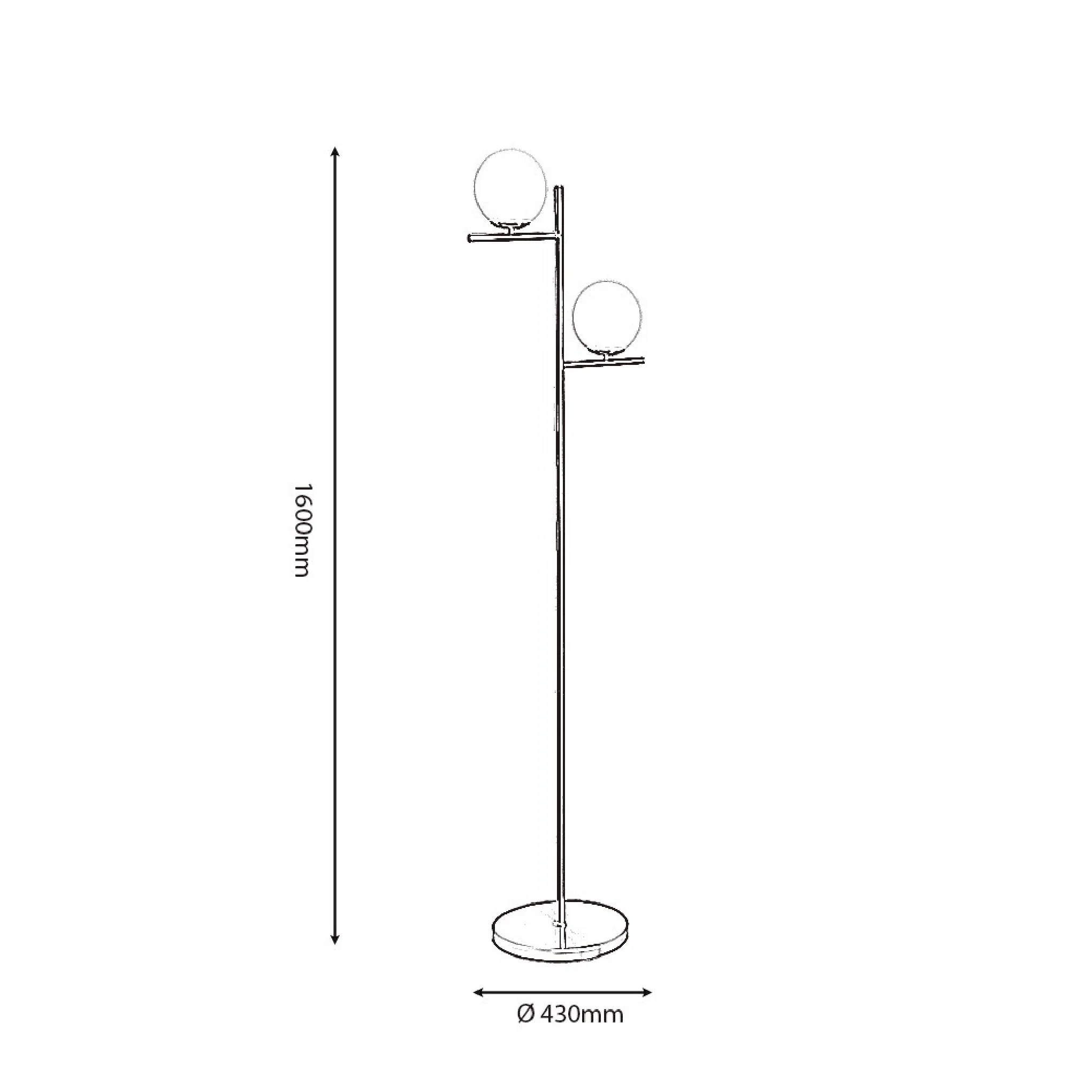 Birtley Polished Brass Floor Lamp - Image 3