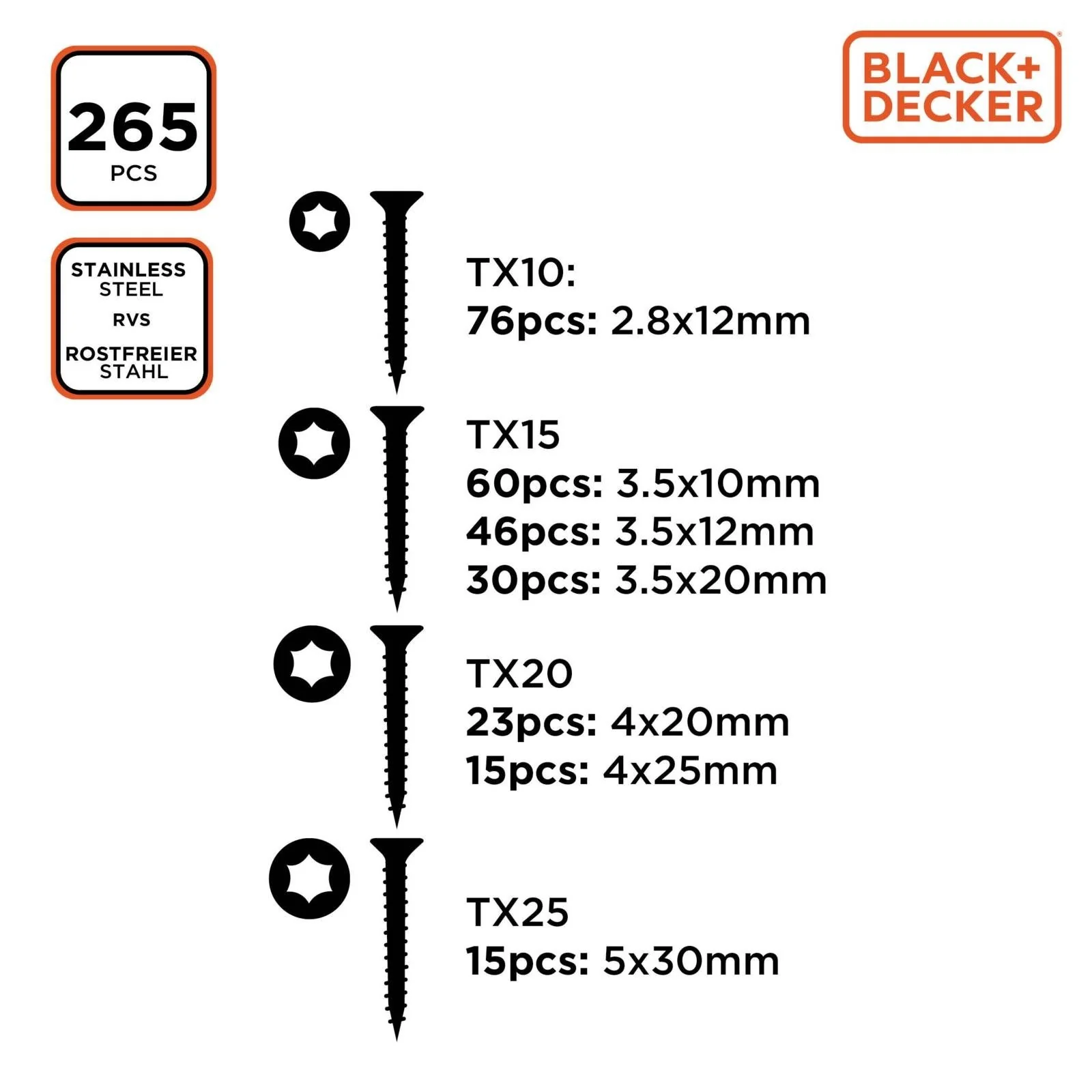 BLACK+DECKER 265-Piece Screw Assortment - Image 3