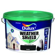 BLACK Dulux Weathershield Masonry Paint Colours - 10 Litre - Image 2