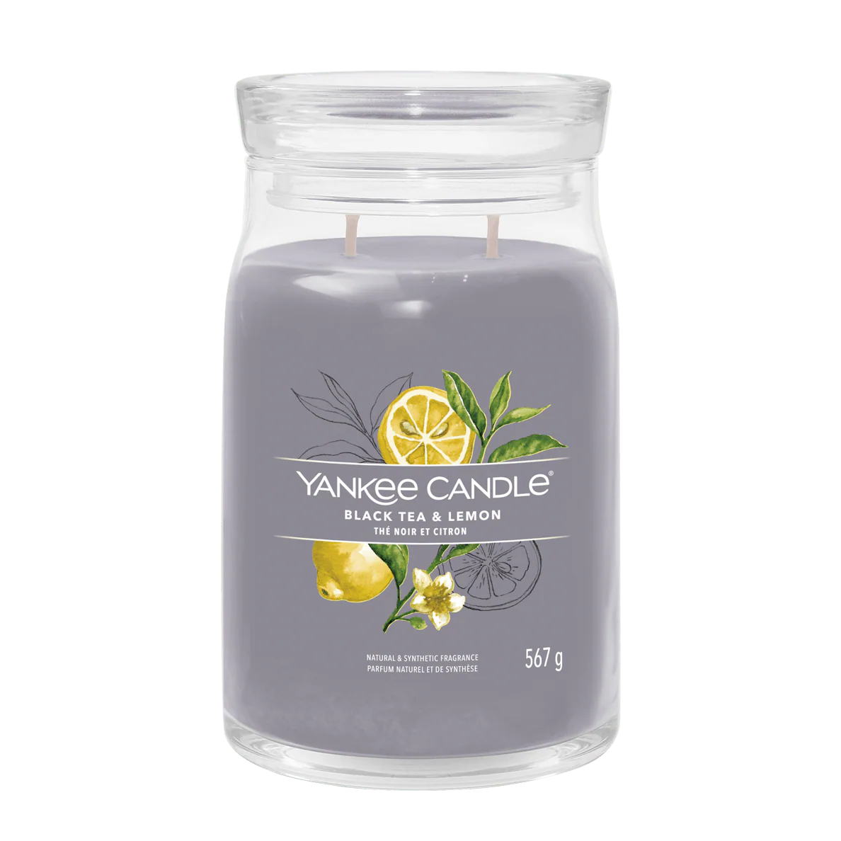 Black Tea & Lemon Signature Large Jar Yankee Candle 567g