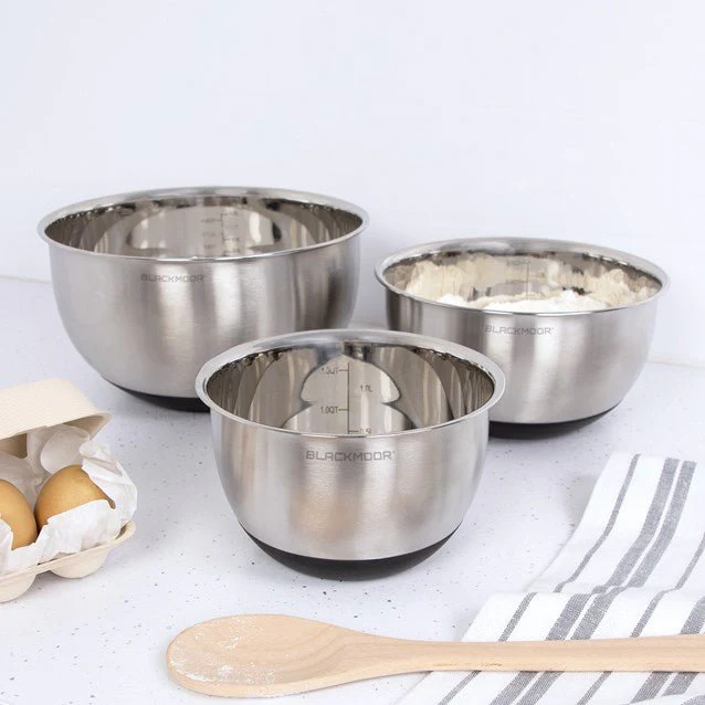 Blackmoor Stainless Steel Anti-Skid Mixing Bowls - Image 2